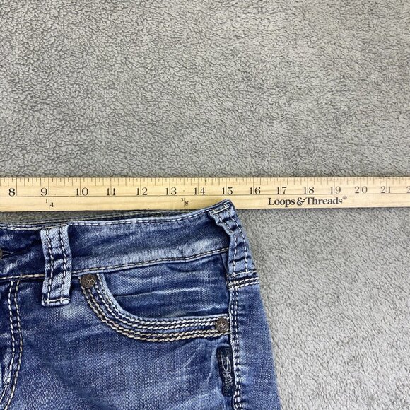 Silver Jeans Womens W30 (Fits 30x25) Suki Blue Straight Leg Denim Y2K Style - Picture 7 of 14